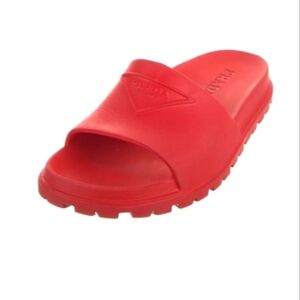 Triangle Logo Prada Rubber Slides
